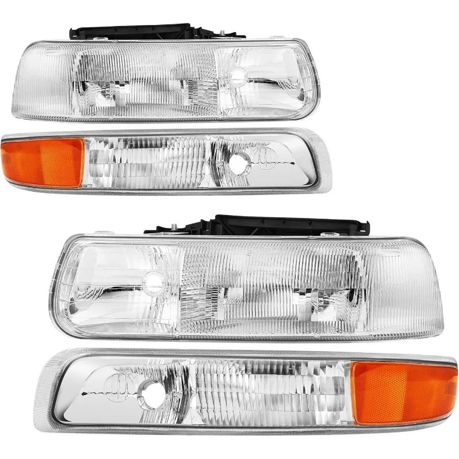 

Фара в сборе, совместимая с Chevy Silverado 1500 2500-2002 годов, 2000-2006 годы Chevy Tahoe Suburban Фара в сборе, хром