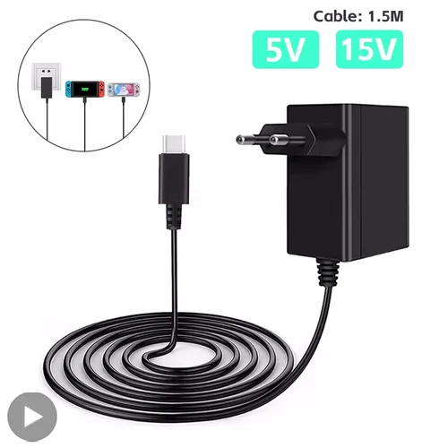 Imagen 1 del producto Estación de carga para Nintendo Switch/OLED/Lite, soporte Base para consola, soporte para juegos, accesorios para juegos, Mini NS USB