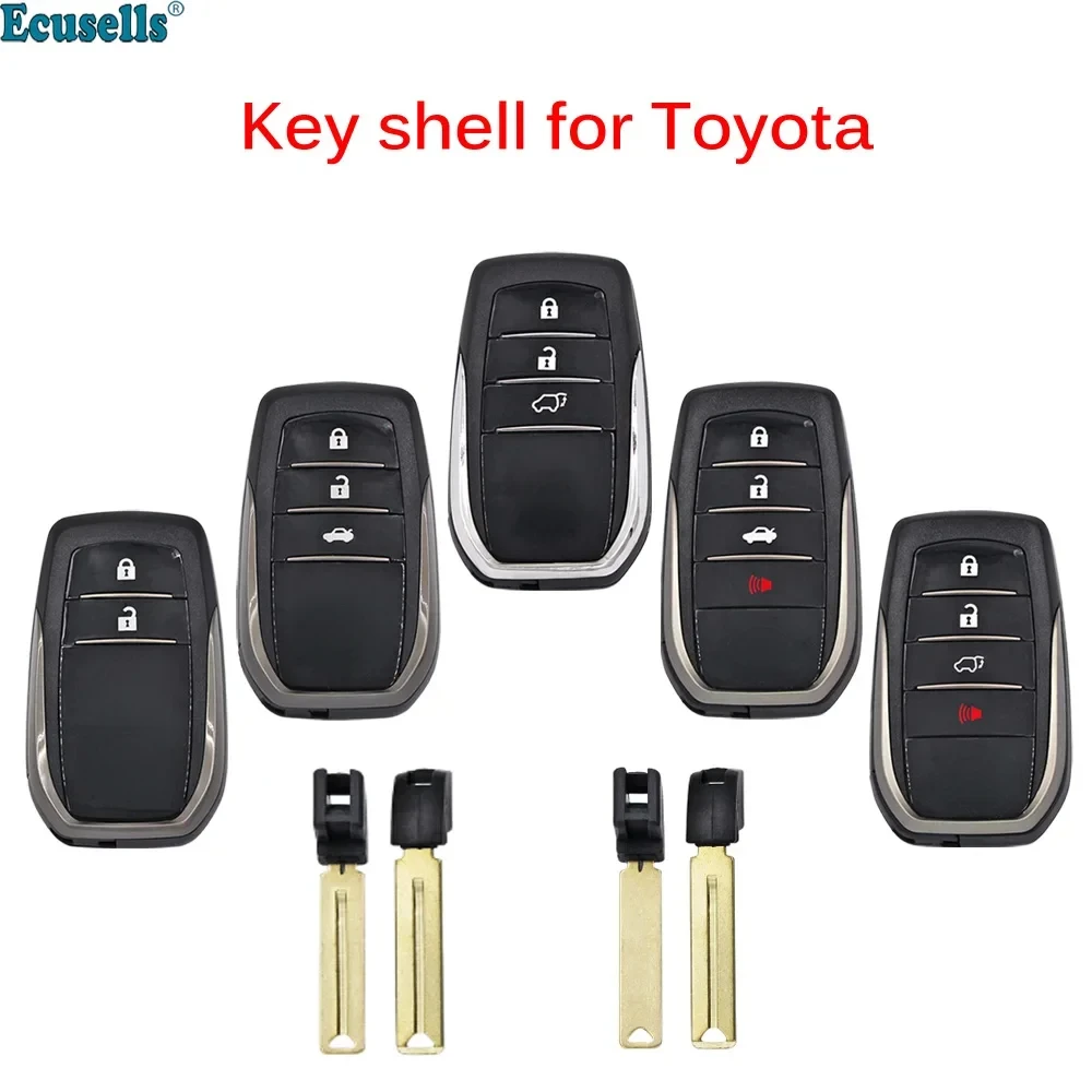 2/3/4 Button Smart Keyless Entry Remote Key Case Shell Fob for Toyota Fortuner Highlander Hilux Camry Land Cruiser TOY12