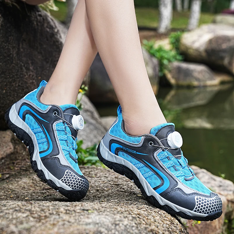 

Women‘s Anti-slip Trekking Sneakers Hunting Mesh Rotating Buckle Outdoor Casual Women's Shoes Trainers Breathable Hiking Shoes