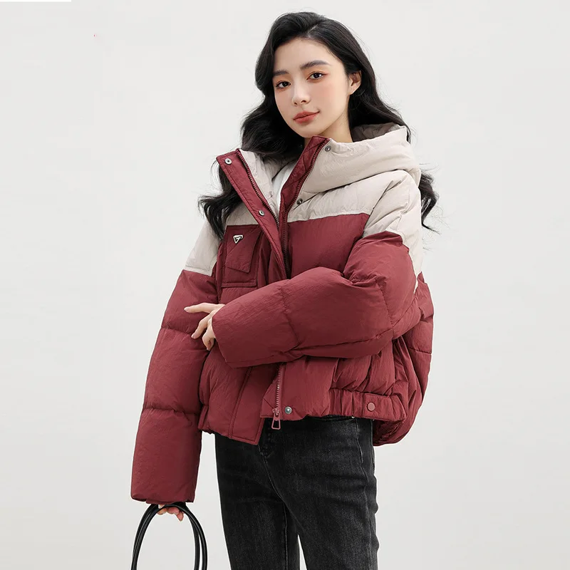 Short Puffer Down Jacket Women Winter Korean Thick White Duck Down Coats for Women Outerwear JK-331 Куртка Женская С Капюшоном