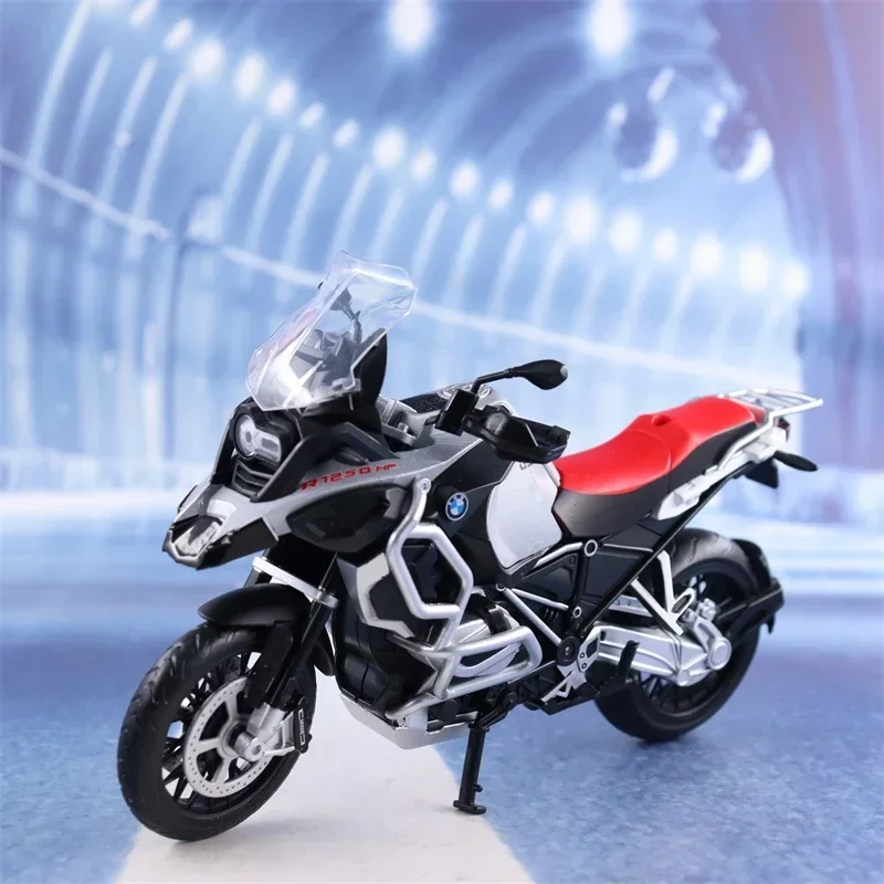 1:12 BMW R1250 GS Motorcycle model High Simulation Diecast Metal Alloy Model car Sound Light Collection Kids Toy Gifts M7