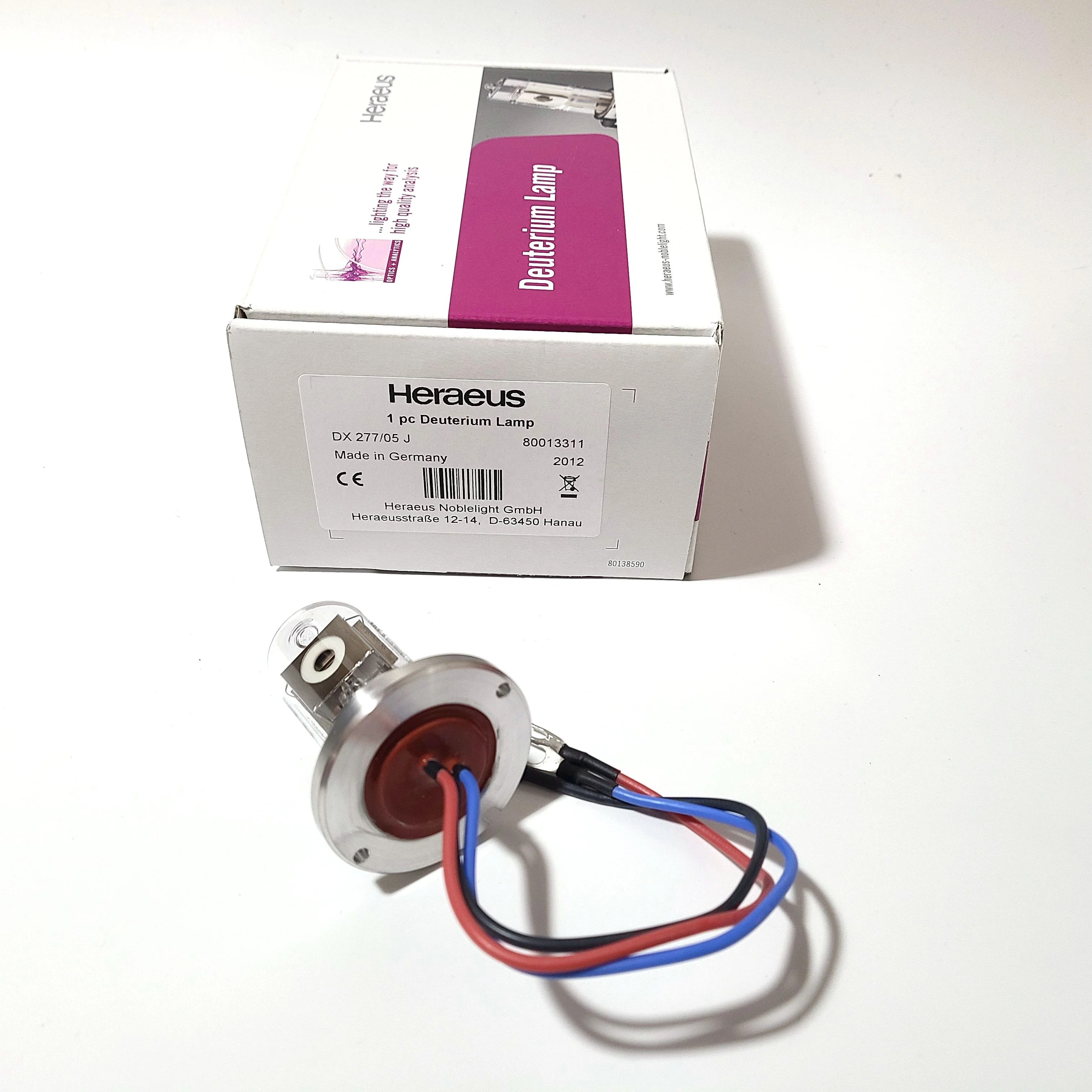 Heraeus Deuterium Lamp DX 277/05J80013311 714-047800 Three Cables With Connector and New