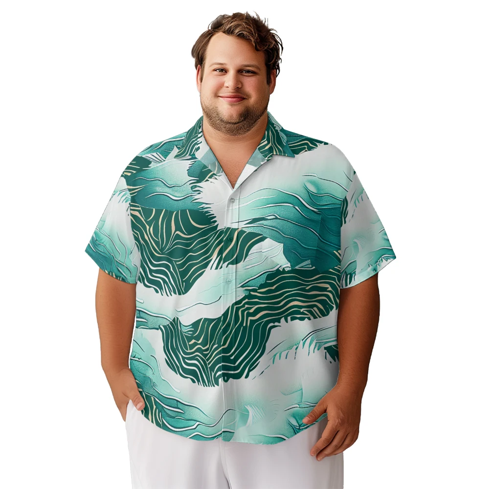 

Мужская рубашка-поло с коротким рукавом, большие размеры