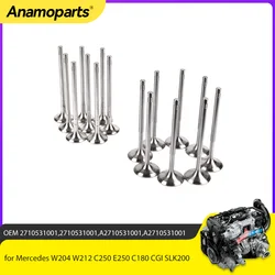 Engine Parts Intake Exhaust Valve Set Fit 1.8 L M271 For Mercedes-Benz W204 W212 C250 E250 C204 C180 CGI SLK200 1.8L Gas 10-15