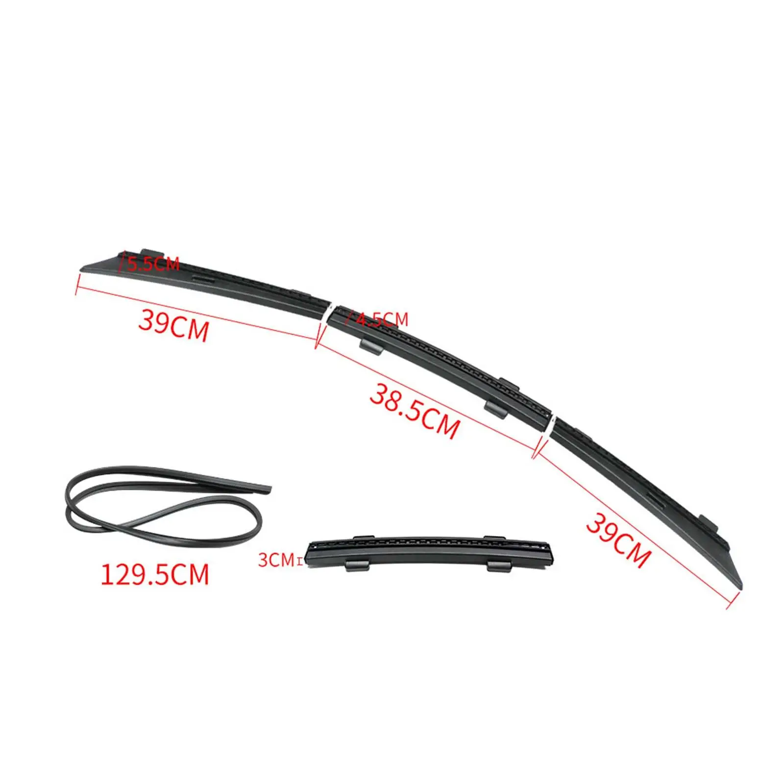 Car Front Hood Cover Water Strip Exterior Accessories for Model 3