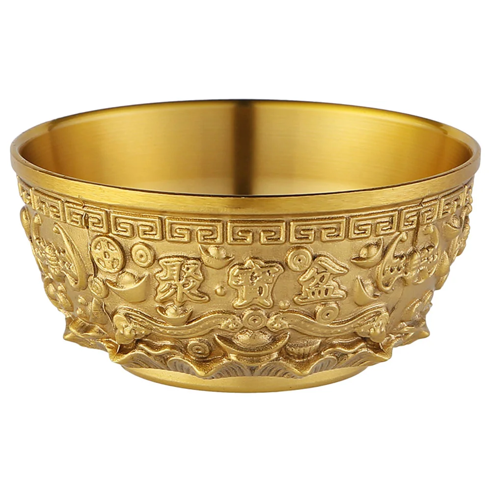 

Brass Cornucopia Treasure Bowl Basin Desktop Wealth Home Decoration Chinese Fortune Office