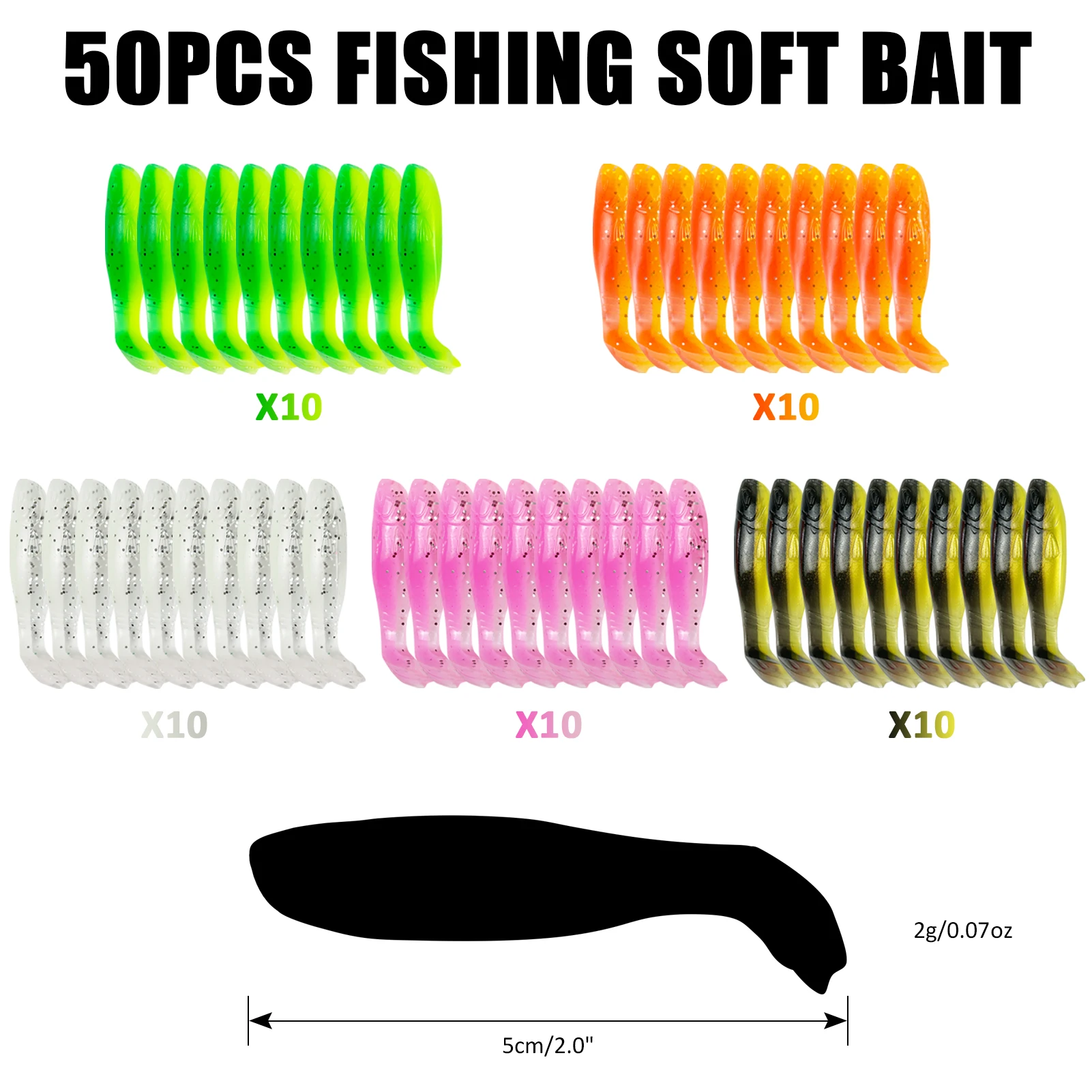 Señuelos blandos Jig Head Free Fisher – Swimbait PVC doble color - imagen 4