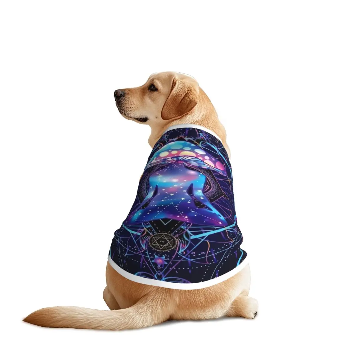 Chalecos para mascotas con Mandala de la India, psicodélico, Buda, seta, Zen, mágico, suave, chaqueta para cachorros, ropa de malla para mascotas, accesorios para perros