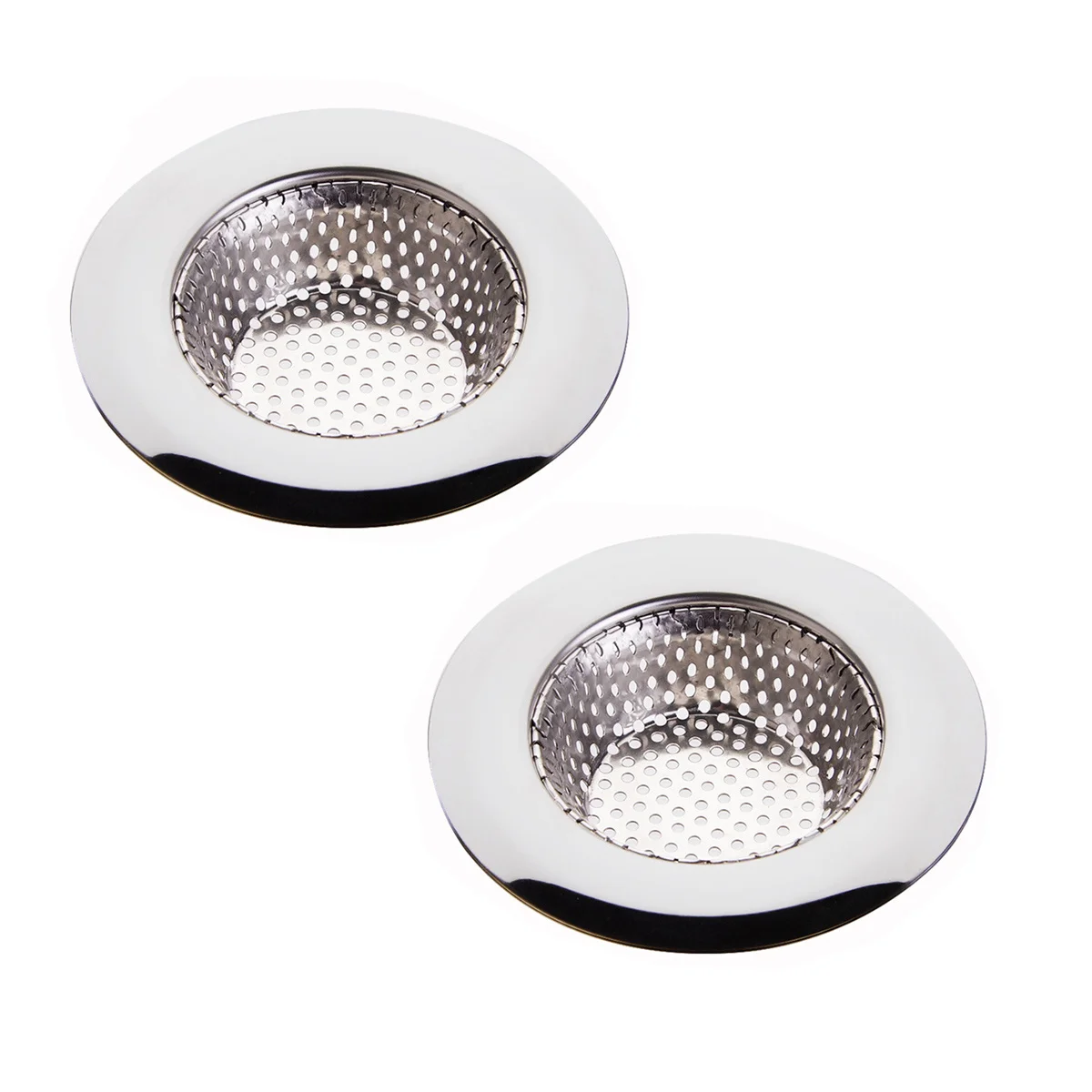 

2 pcs Stainless Steel Sink Strainer 11.3Cm Outer Diameter 7.5-9.5Cm Fit Drain Filter For Kitchen Sink Garbage Mesh Trap Strainer