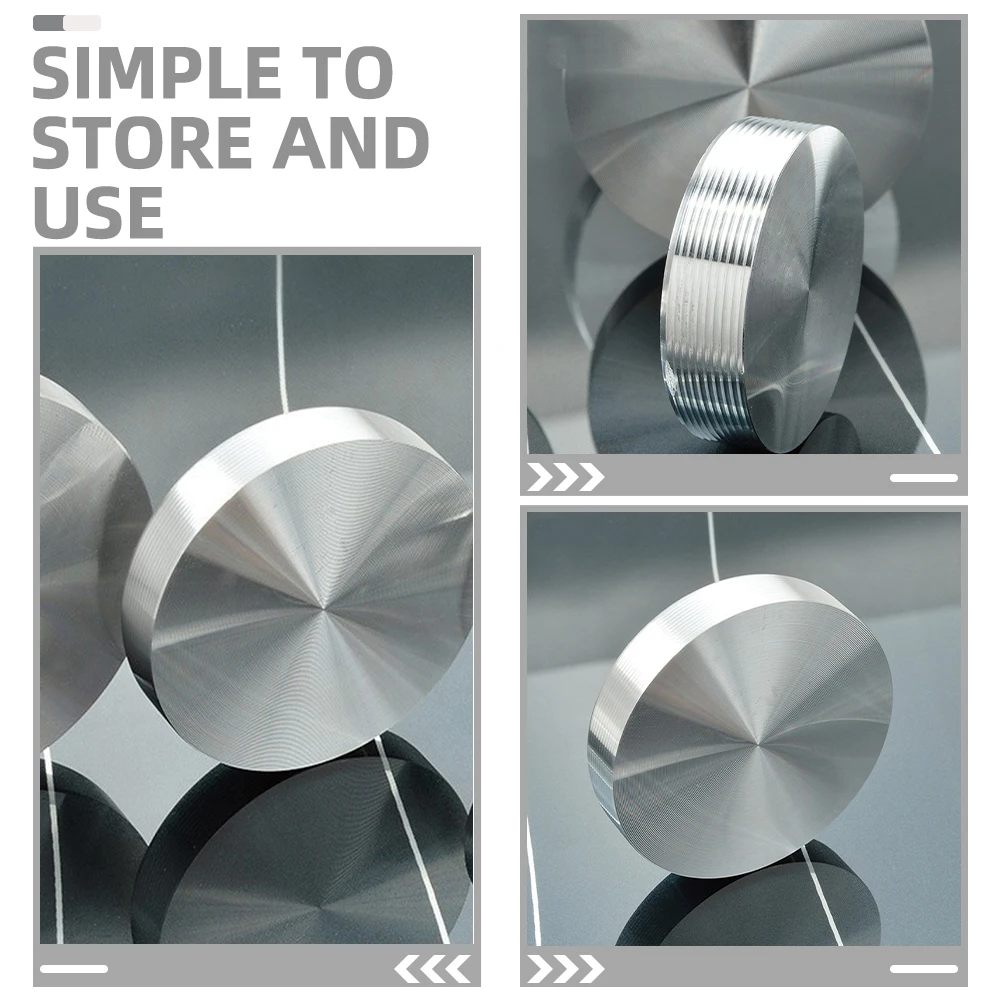 

4 pcs Aluminum Alloy Disc Adapter Round Shape for Glass Tea Table Coffee Table Lightweight Metal Circle Disc Adapter