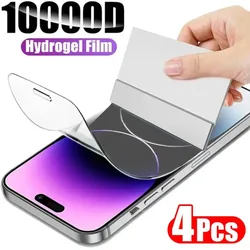 4pcs Hydrogel Film for iPhone 16 15 14 13 12 11 Pro Max Mini Screen Protector for iPhone X XR XS Max SE 2020 2022 7 8 6 6S Plus
