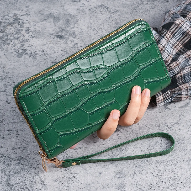 New ladies purse long Korean fashion single zipper multi-card student wallet mobile phone bag handbags