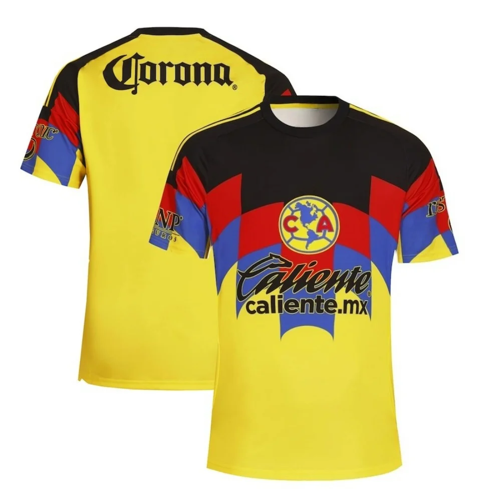 قميص صيفي جديد سريع الجفاف وجيد التهوية لعام 2025 للرياضات غير الرسمية والقميص Club America Jersey للرجال والنساء.
