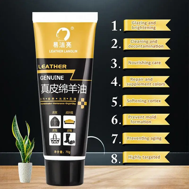 Leather Maintenance Oil Saddle Oil With Lanolin And Palm Wax 70g Leather Oil Leather Softener Saddle Oil For Leather Leather