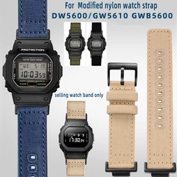 Modified men's Nylon canvas Watchband For Casio G-SHOCK GA110/100/120 DW-5600 GW-B5600 GA2100 GA2110 DIY sports watchband