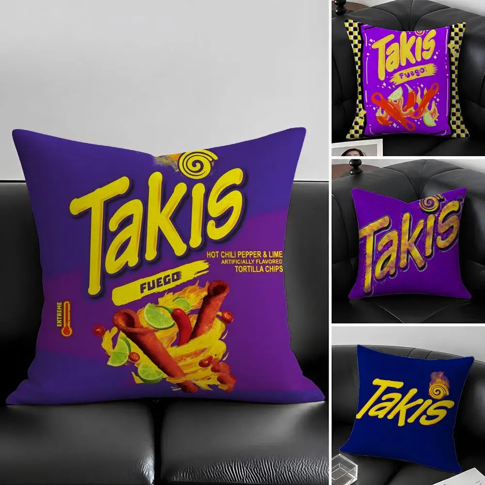 Snack Takis Cushion Cover Natural Linen Pillowcase Set, All-in-One Decor for Sofa, Bedroom & Chair