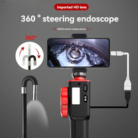 360° steering 8.5/6MM5MP HD industrial endoscope HD camera car maintenance engine carbon deposit detection for Android/iOS