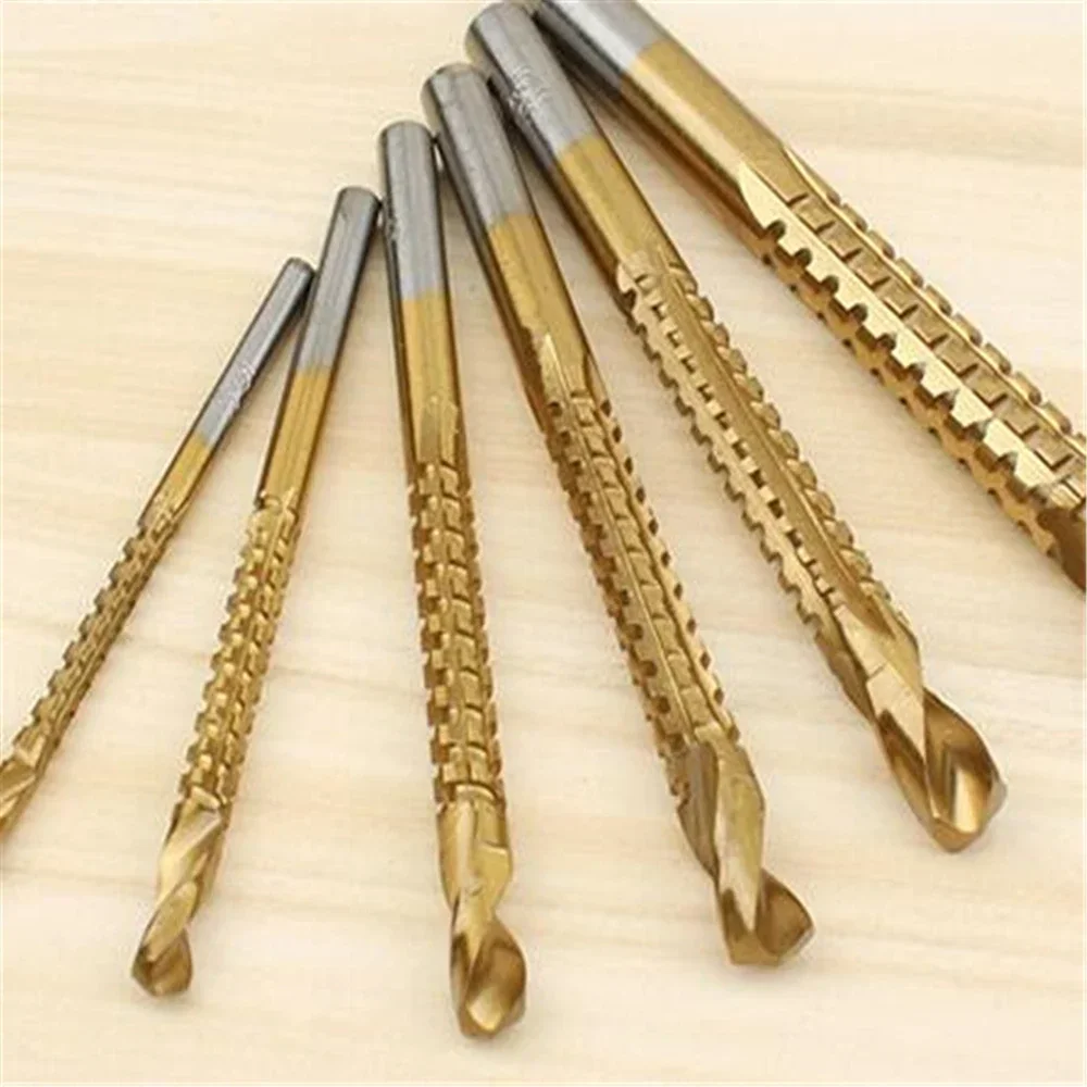 Woodworking Household Multi-Function High-Speed Steel Rotor Electric Drill Drill Iron Serrated Drill Bit Punch Set