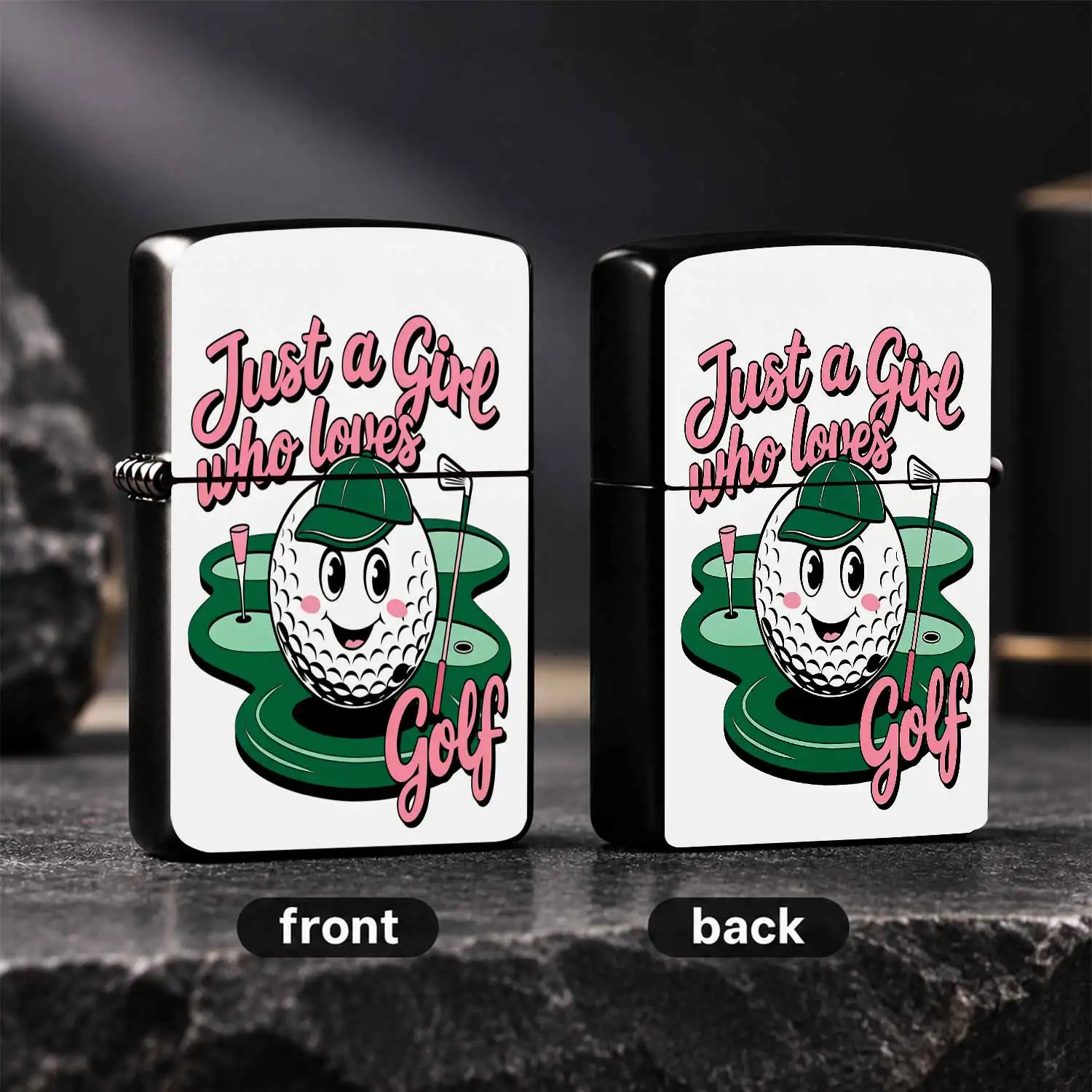 Cute Cartoon Golf Themed Pocket Lighter, Adorable Smiling Golf Ball Pattern, Ideal Gift For Golf Lovers Girls, Daily Camping Gathering Portable Accessory, Trendy Practical Item For All Scenarios A Humorous And Interesting Lighter