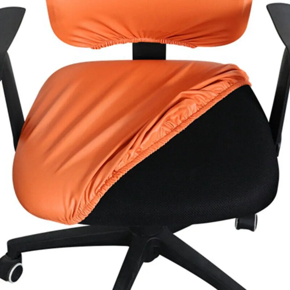 Universal Waterproof Computer Chair Covers PU Leather Elasticity Chair Slipcovers Office Chair Cushion Covers