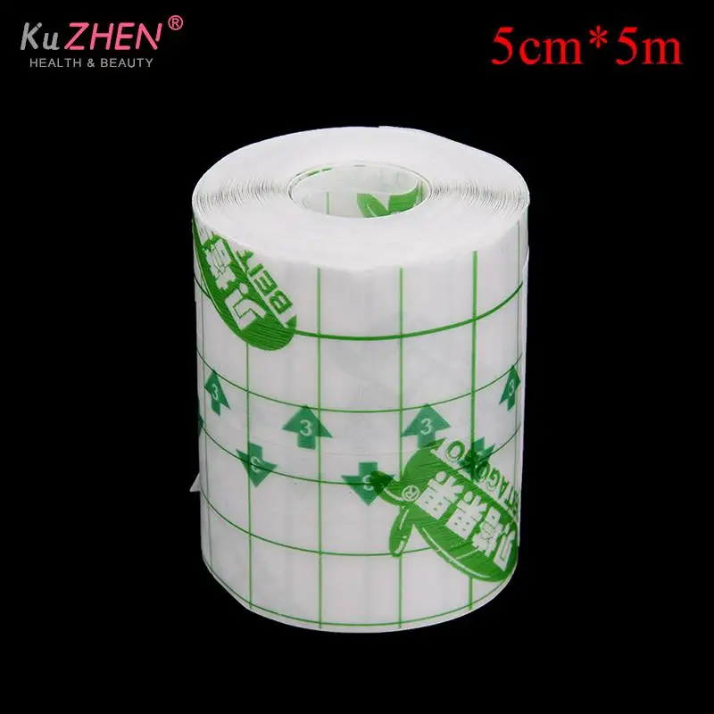 5M/Roll  Non-woven Fabric Film Waterproof Transparent Tape Adhesive Plaster Anti-allergic Wound Dressing Fixation Tape