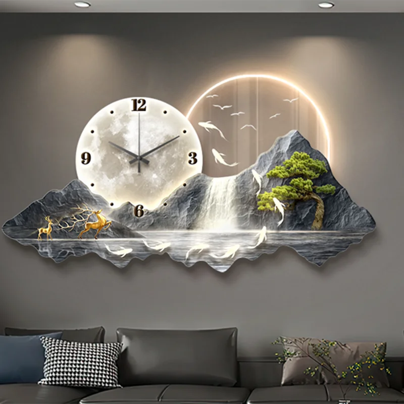 Nordic Simple Wall Watch Aesthetic Modern Bedrooms Design Wall Watch Creative Minimalist Simple Metal Wanduhr Home Decoration