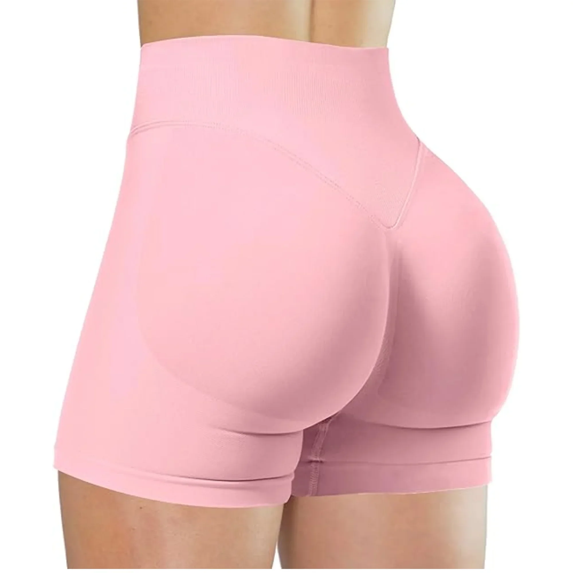 Nahtlose High-Waist-Gym-Shorts für Damen, Po-Lifting, Slim Fit, hochelastische Yoga-Shorts für Fitnesstraining, Laufen & Radfahren