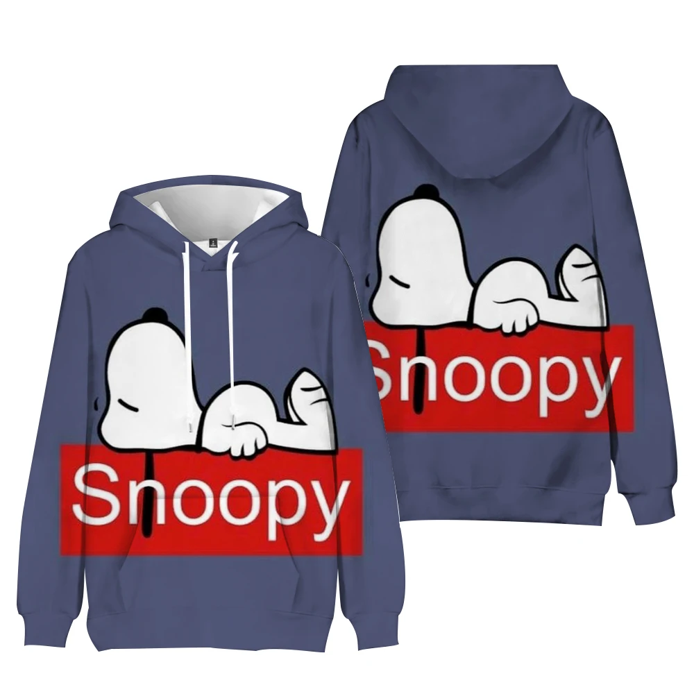 Snoopy cartoon print Women Sweatshirt Long Sleeve Crewneck Graphic Hoodie Clothes Couple Valentine\'s Day Gift Womens Clothes