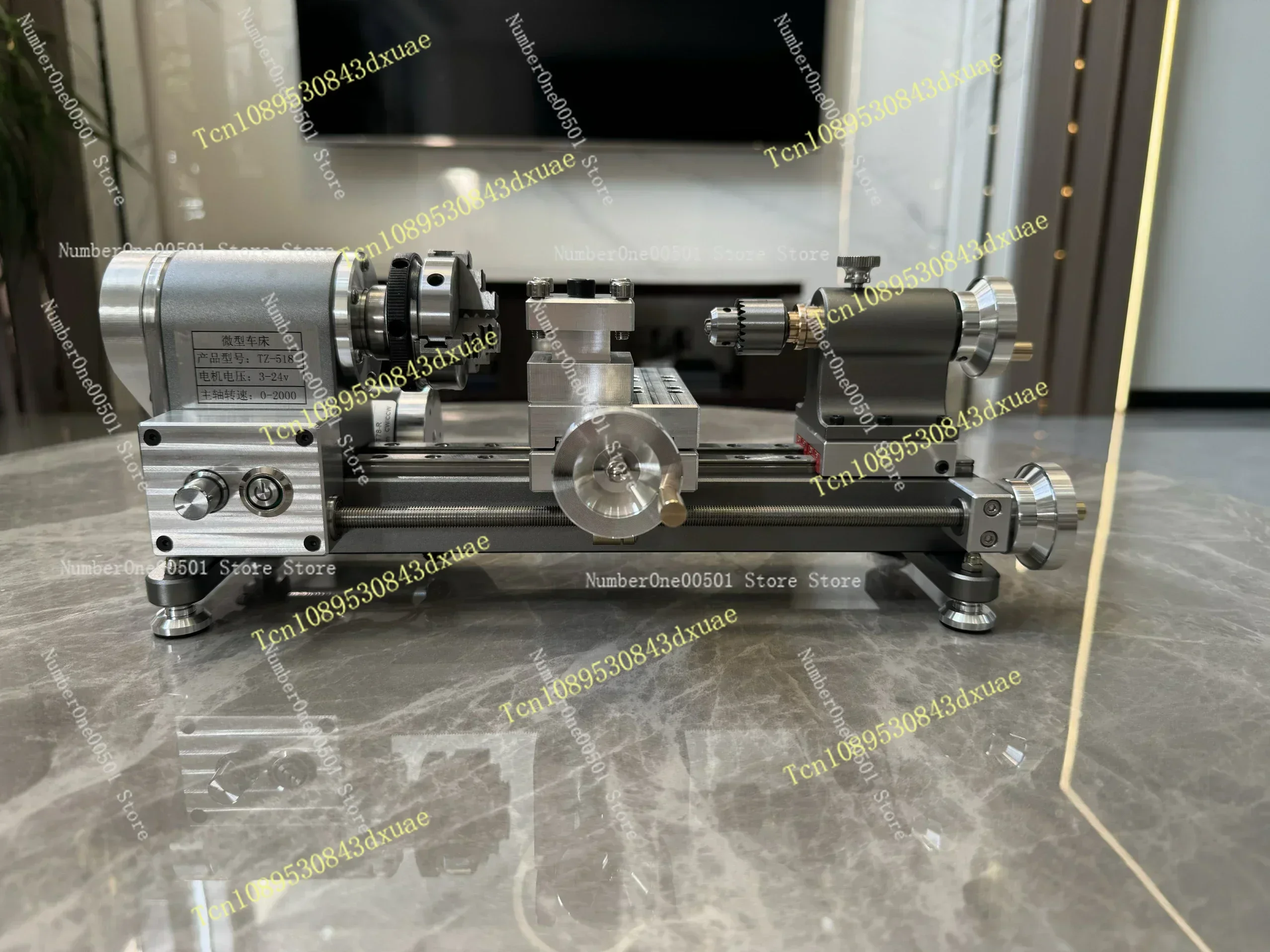 Mini Lathe Micro Milling Machine Precision Desktop Lathe for Watchmaking Model Engineering Small Metal Working Benchtop Tool