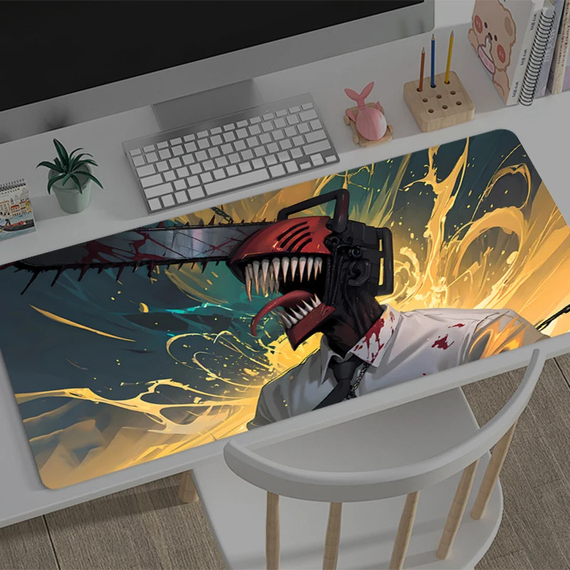 

Игровой коврик для мыши с бензопилой, аксессуары для мужчин, офисный геймерский коврик для клавиатуры, настольный коврик, нескользящий коврик для ноутбука, ковер для ПК, большой коврик для мыши