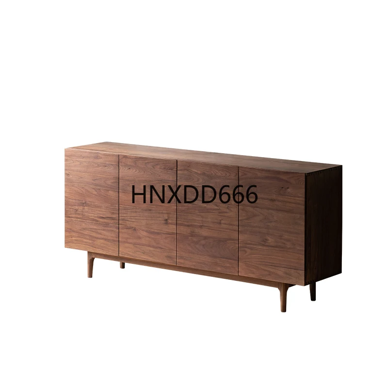 

Black Walnut Solid Wood TV Floor Cabinet Storage Locker