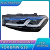 BMW G38 용 자동차 스타일링 헤드라이트, BMW G30 LED 2018 2020 헤드라이트, DRL 신호등, 자동차 부품, 자동차 헤드램프 5