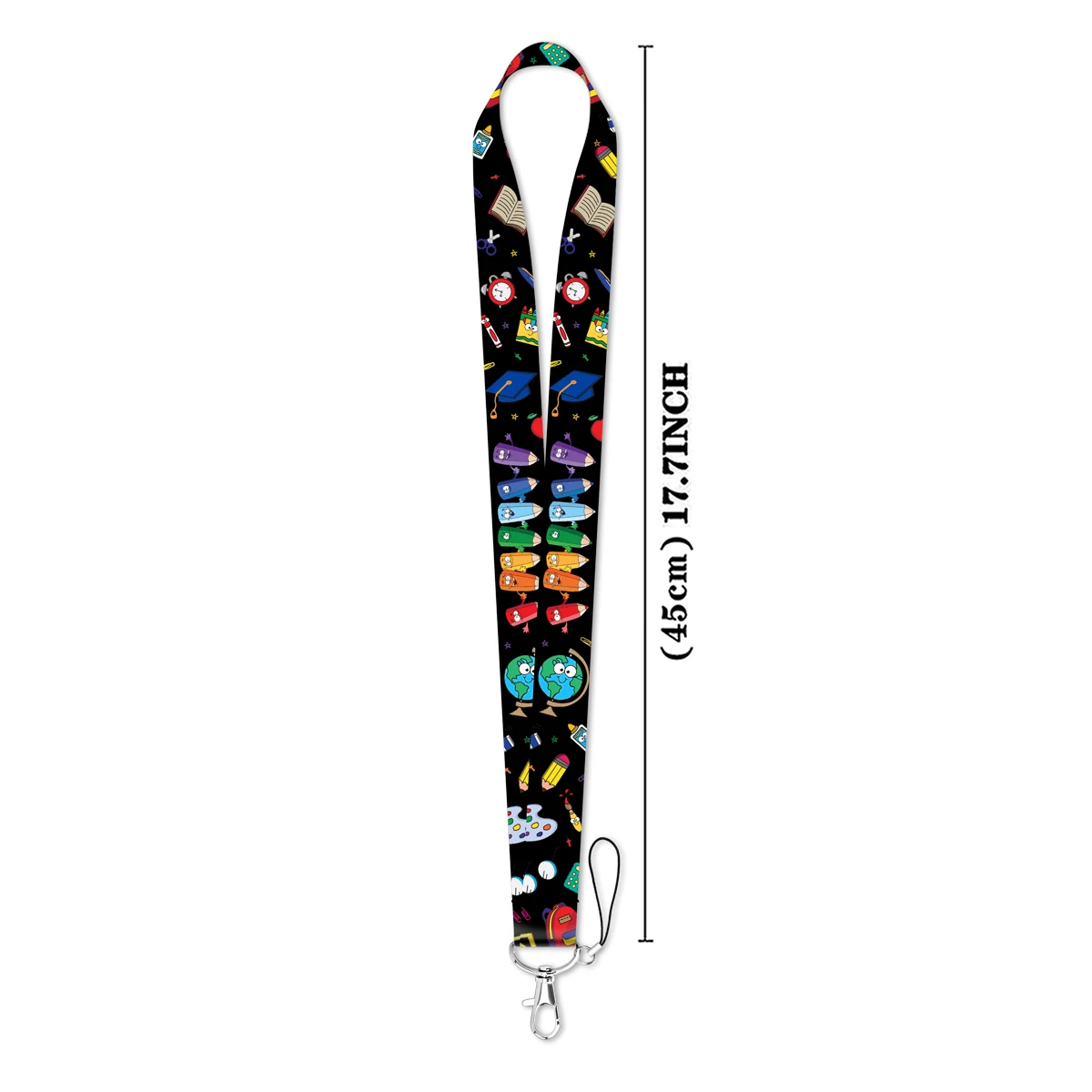 Cartoon Stationery Pattern Lanyard for Key Neck Strap Badge Holder Keychain Key Holder Keyring Students Accessories Gift