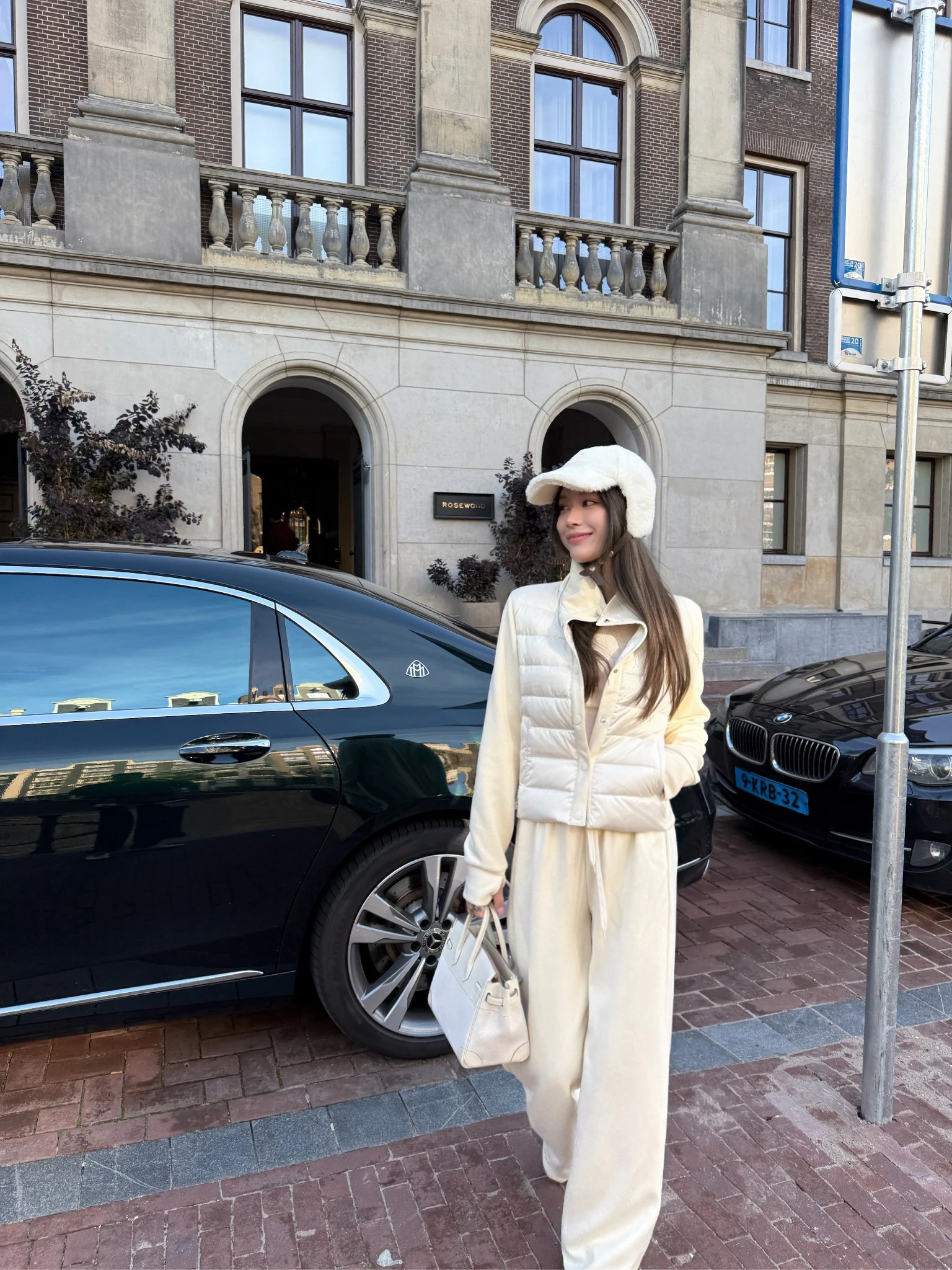 

DailyDa Warm New National Stand 90 White Du down Patchwork Jaet Pants Set Women's Faion Set Thiened Autumn Winte...