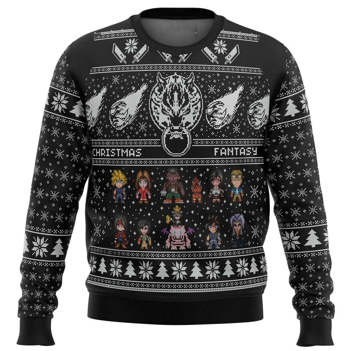 Final Fantasy Classic 8bit Ugly Christmas  Gift Santa Claus Pullover Men 3D Sweatshirt And Top Autumn And Winter Clothi