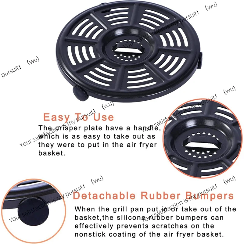 

Grill Pan For Ninja FD401 Foodi OP300 To OP500 Air Fryer Grill Pan Grill Plate Crisper Plate