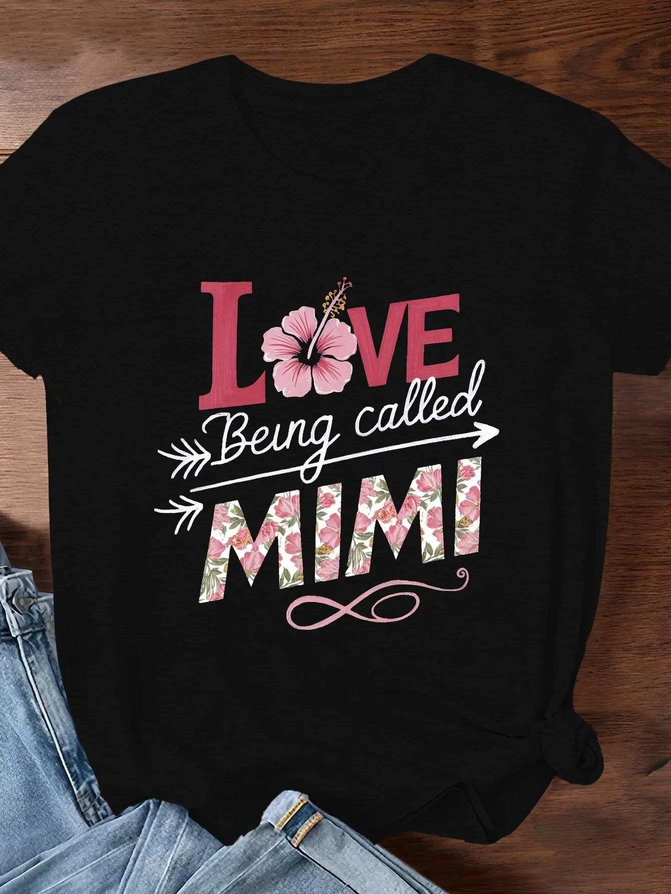 

Женская удобная футболка Mimi Hibiscus, эстетичная одежда, женская одежда, винтажная одежда, модная, элегантная, высококачественная, высокого качества