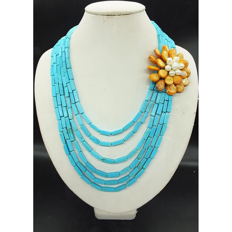 

Turkish semi-precious stones and sea shells, hand-woven classic necklaces. Best gift for girlfriend's birthday