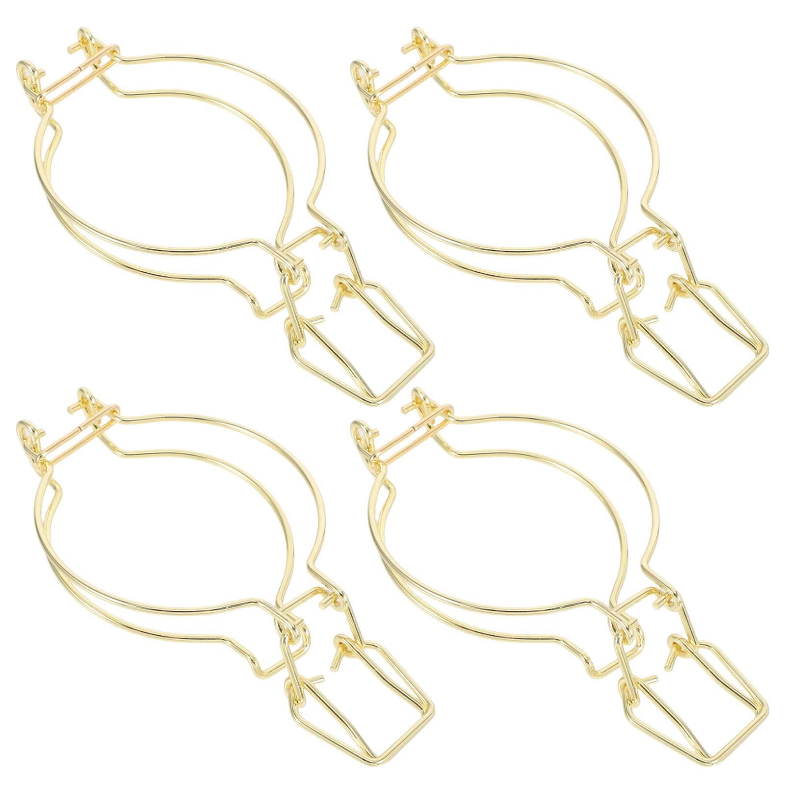 Anneaux de couvercle de pot Mason, Clips en acier inoxydable doré, sceau sécurisé, stockage de conserve, accessoires de cuisine, attaches de couvercle de pot de 78mm, 4 pièces
