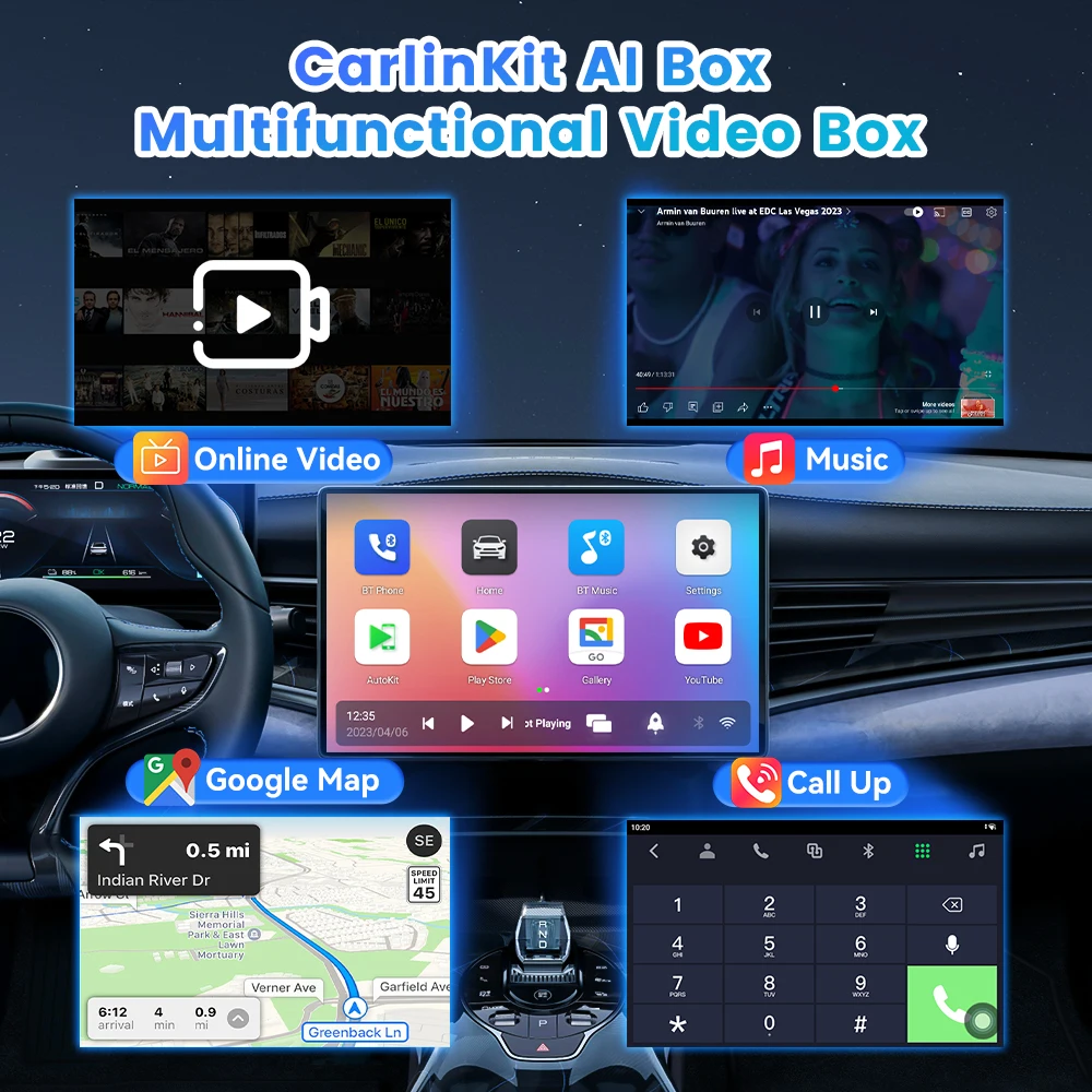 Carlinkit android caixa de tv sem fio android adaptador automático carplay ai caixa de jogo embutido para youtube netflix conexão automática rápida