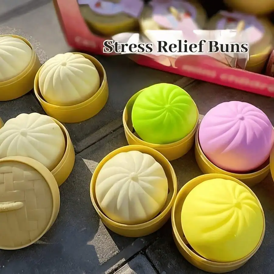 1 unidad - Novedad 2026: Juguete de simulación Char Siu Bao, adorable juguete antiestrés de comida, popular entre influencers.