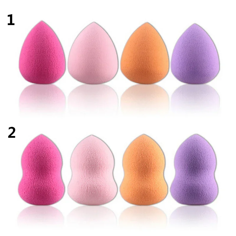 Set di 4 spugne per trucco, frullatore, fondotinta a forma di uovo, set di bellezza multicolore