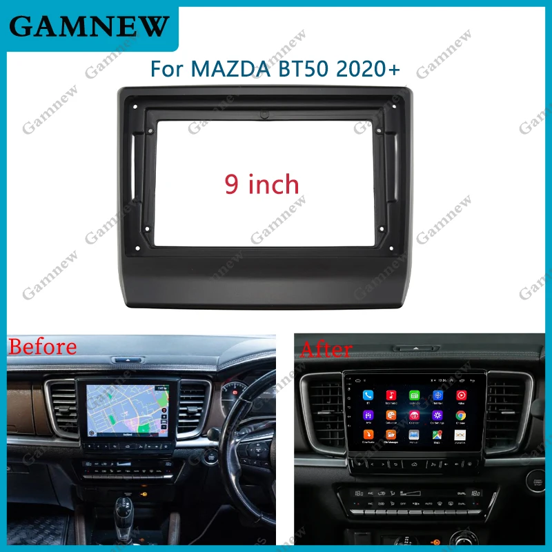 Adaptador de montaje de Audio para marco de coche de 9 pulgadas, Kits de ajuste de tablero, Panel Facia para MAZDA BT50 BT-50 2020 2021 2022, panel de reproductor de Radio para coche