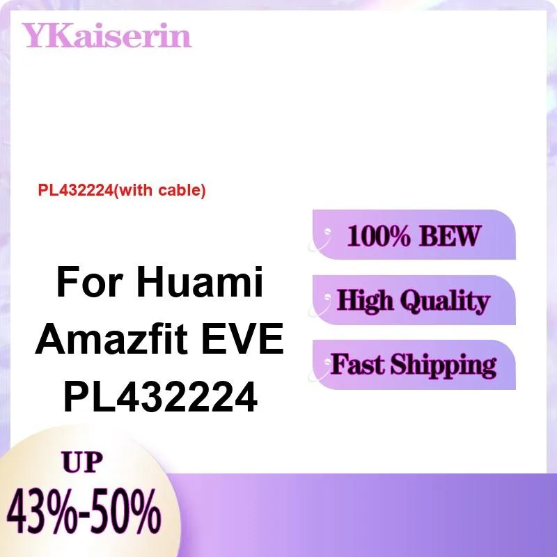 

Hardwearing PL432224 With Cable Watch Battery 280Mah Fast Shipping For Huami Amazfit Eve