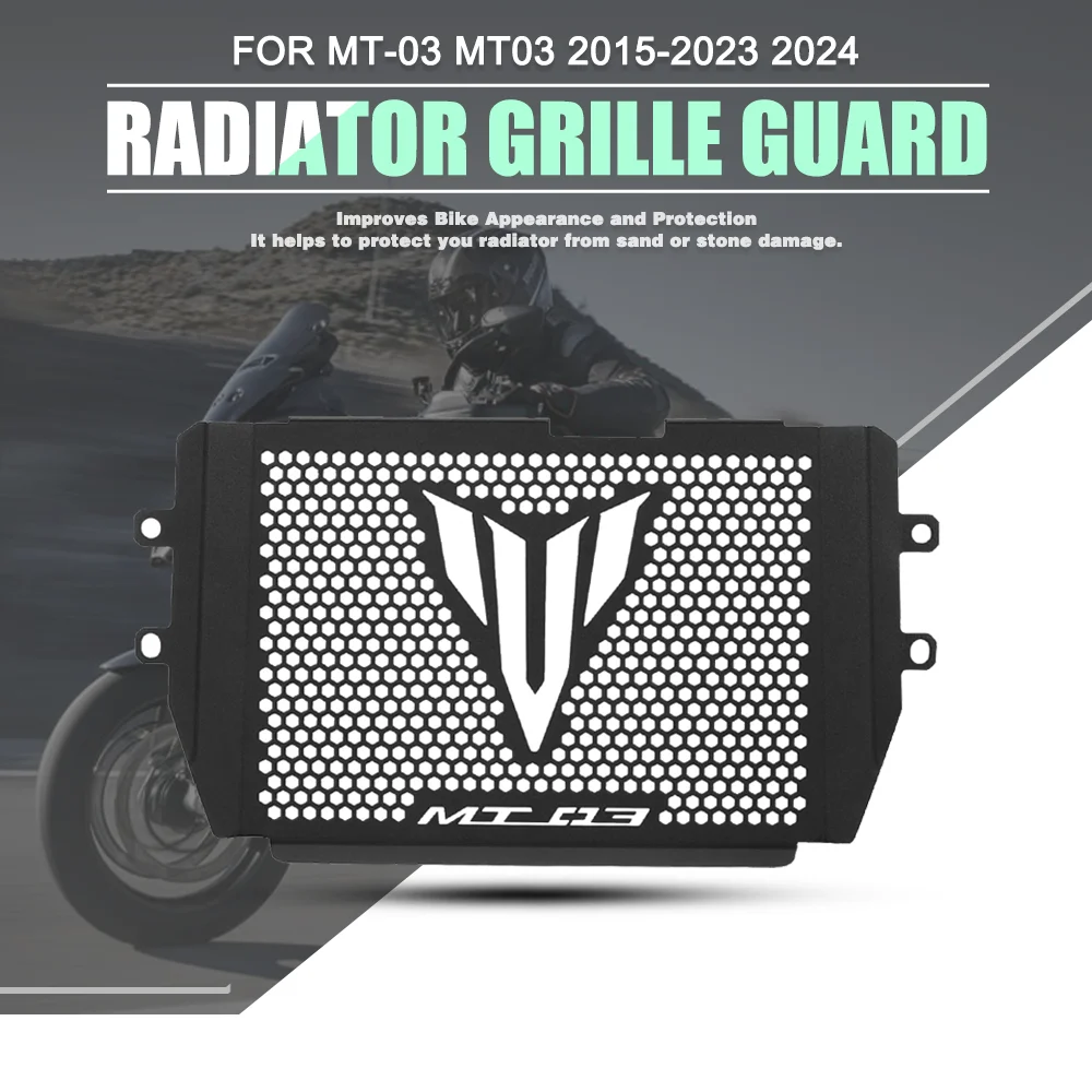 

FOR YAMAHA MT-03 MT03 2015-2023 2024 Motorcycle Aluminium Radiator Grille Guard Protection Grill Cover Motorcycle Accessories