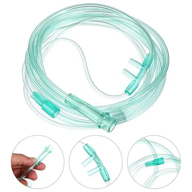 60Pcs Oxygen Cannulas 2 Meters Nasal Cannula Soft Nasal Oxygen Tubing O2 Cannula For Adults-[A68T]
