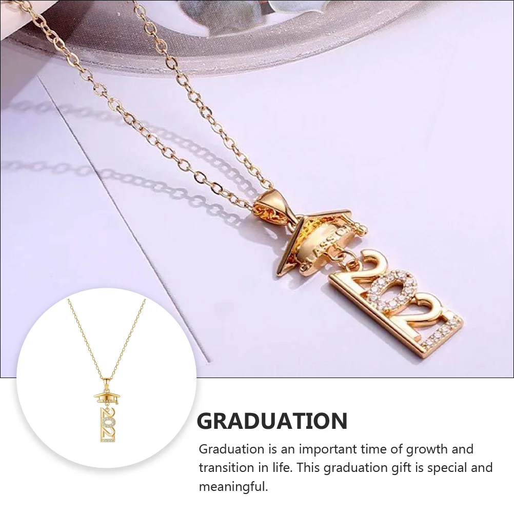 

Necklace Doctoral Neck Chain Gold Plated Copper Class Of 2021 Graduation Season Gift Unisex Design Adjustable Extension College