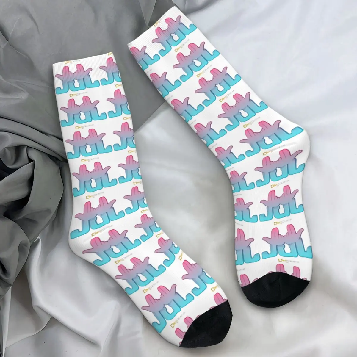 

Jul France Rapper Stockings Printed Kawaii Socks Winter Anti Skid Socks Unisex Men Outdoor Medium Soft Socks
