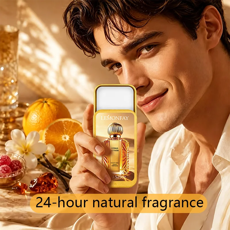 男性用ポータブルソリッドパフューム、爽やかなシトラスの香り、 - Cologne Solid Balm のレビューと価格